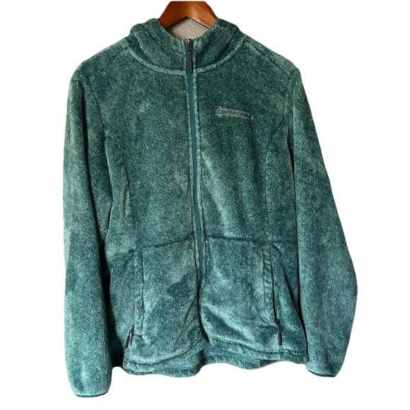 Free Country Jackets & Blazers - FREE COUNTRY Women's Fleece Hooded Jacket Full Zip Pockets Blue Size L Cozy